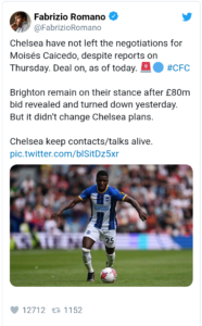 Screenshot 20230728 220728 Fabrizio Romano Provides Update on Chelsea's Long-Term Transfer Target