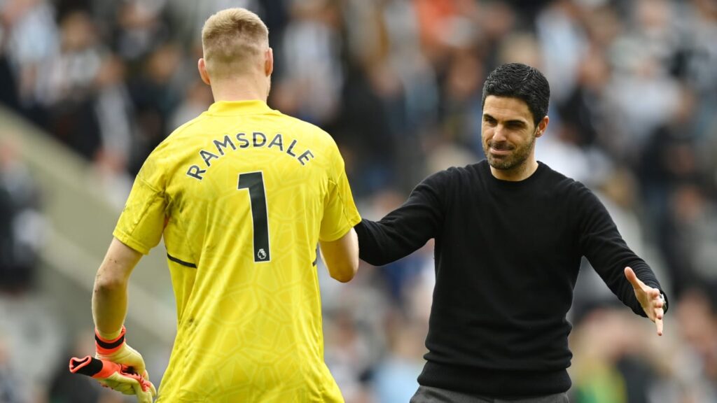 images GettyImages mmsport 90min en international web 01he039dpgaqacj7ef90 Arsene Wenger Sends Warning to Mikel Arteta Over Aaron Ramsdale Treatment