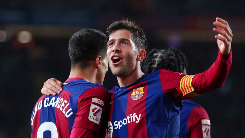 barca Sergi Roberto's Brace Rescues Barcelona in Win Over Almeria