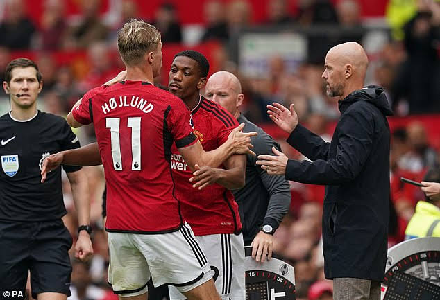 images 3 4 Erik ten Hag Stands Up for Criticized Manchester United Attacker Amid Fan Disapproval Following Bournemouth Defeat