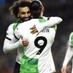 mohamed salah hugs darwin nunez a56914d447d548d2bcdf38347cfdc357 Cody Gakpo Outlines Liverpool's Strategy in Handling Mohamed Salah's AFCON Absence