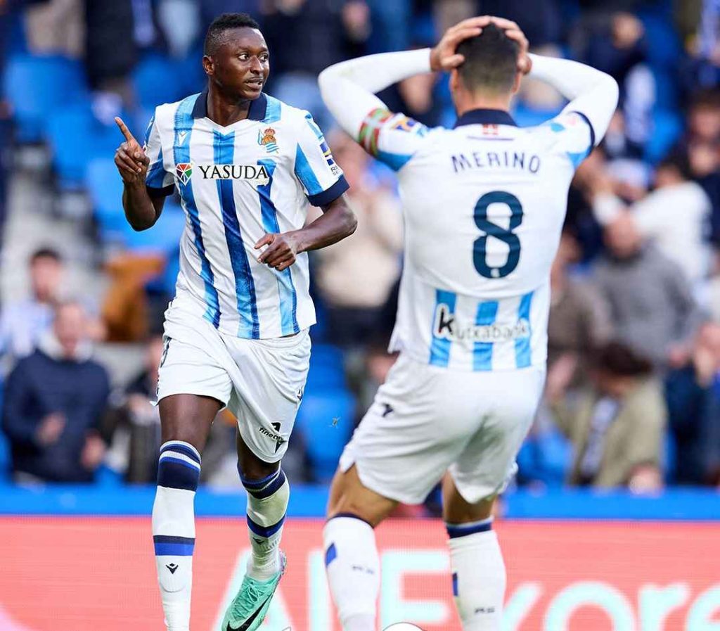 sadiq Sadiq Umar Rejoices as Goal Spurs Resurgence at Real Sociedad