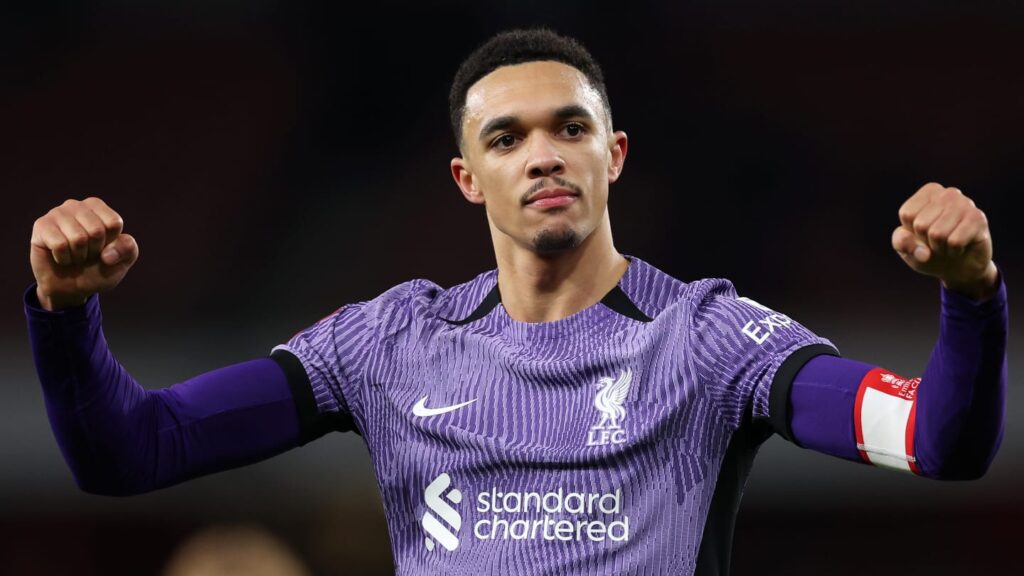 images GettyImages mmsport 90min en international web 01hkmccj05stq03r8yth Trent Alexander-Arnold Shares Halftime Adjustment Pivotal in Liverpool's Victory over Arsenal