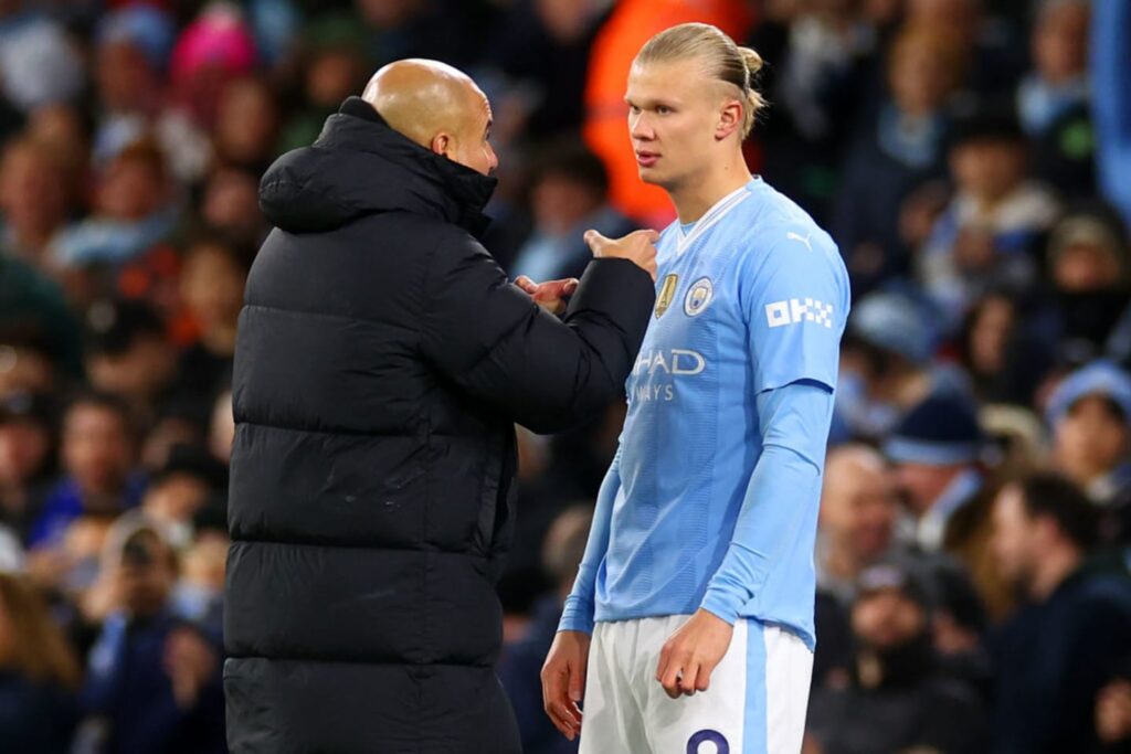 images GettyImages mmsport 90min en international web 01hnwdgf4fhpjp5pd089 Pep Guardiola Issues Straightforward Challenge to Real Madrid Regarding Erling Haaland Interest.