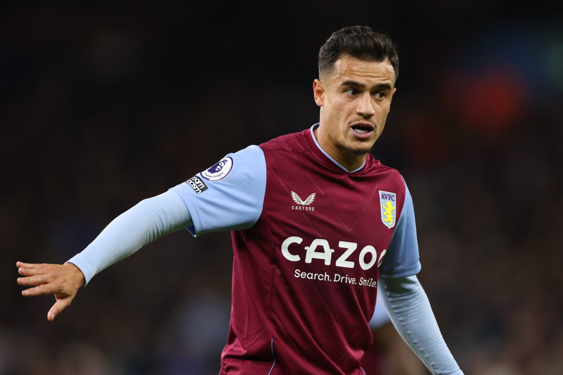 Philippe Coutinho of Aston Villa during the Premier League match between Aston Villa and Wolverhampton Wanderers at Villa Park on January 4, 2023 i...