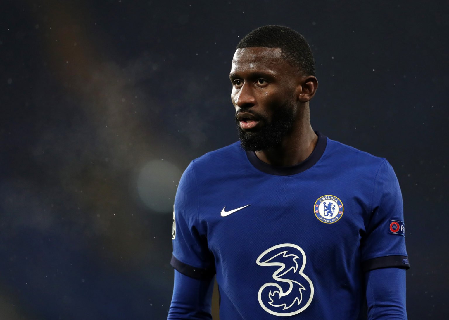 Antonio Rudiger of Chelsea  during the UEFA Champions League Group E stage match between Chelsea FC and FC Krasnodar at Stamford Bridge on December...