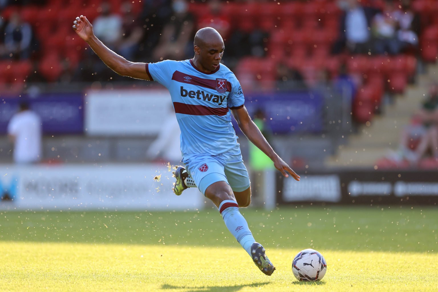 Angelo Ogbonna of West Ham United during the Pre-Season Friendly between Leyton Orient and  West Ham United at The Breyer Group Stadium on July 13,...