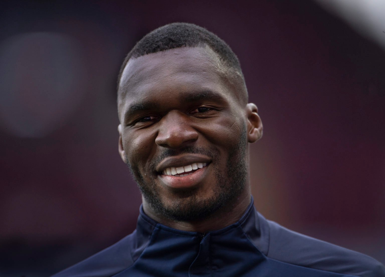 Christian Benteke of Crystal Palace ahead of the Premier League match between Aston Villa and Crystal Palace at Villa Park on May 15, 2022 in Birmi...