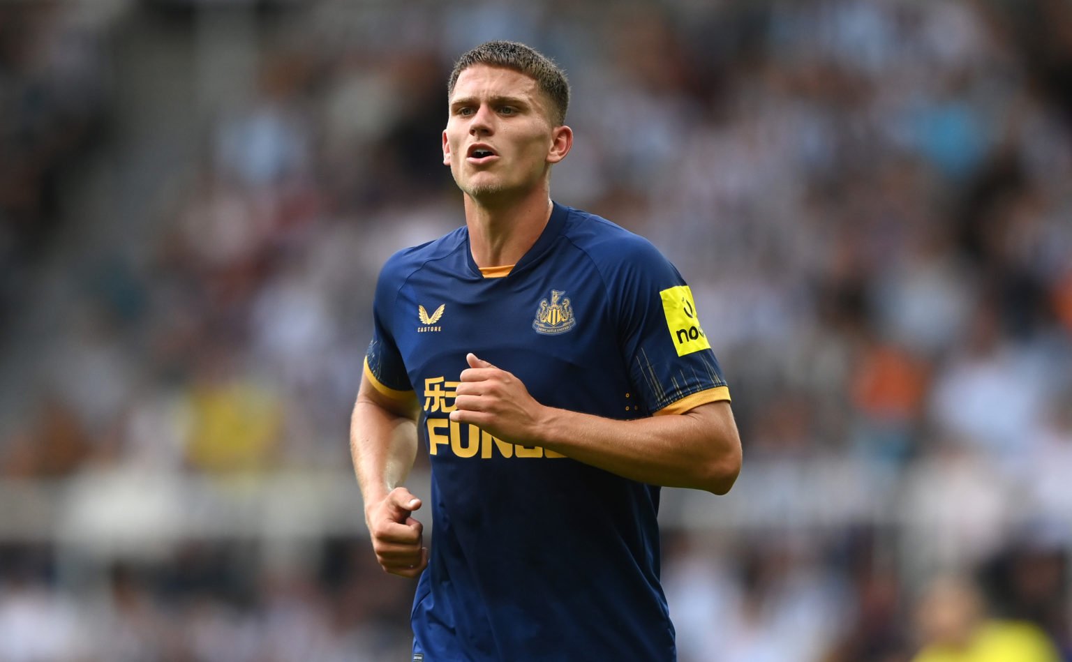 Newcastle player Sven Botman in action during the pre season friendly match between Newcastle United and Athletic Bilbao at St James' Park on July ...