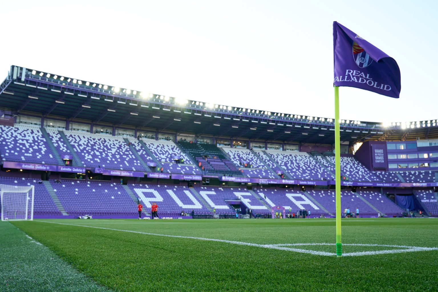 A general view inside the stadium prior to the LaLiga Santander match between Real Valladolid CF and Cadiz CF at Estadio Municipal Jose Zorrilla on...