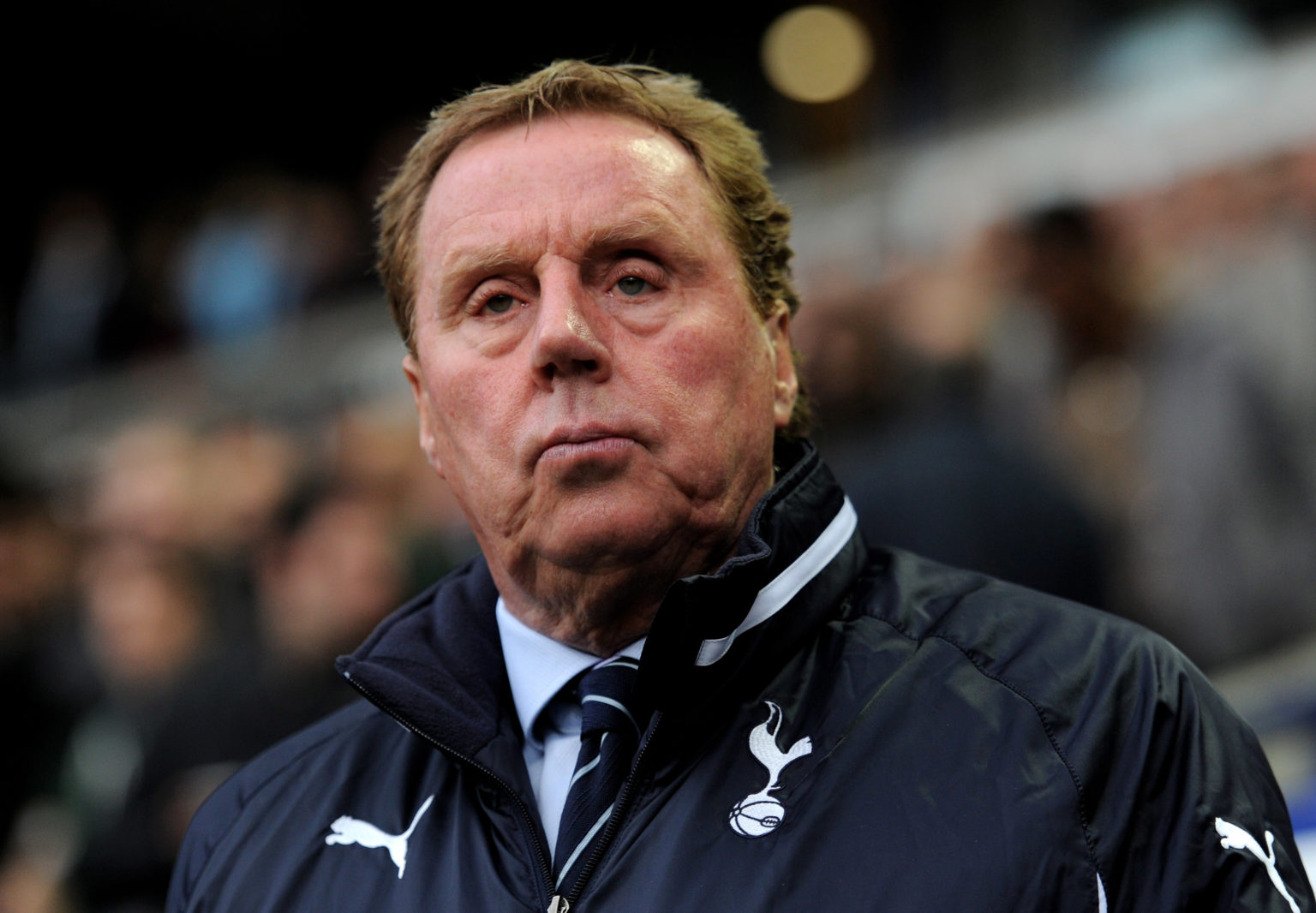 Tottenham Hotspur Manager Harry Redknapp looks on prior to the Barclays Premier League match between Bolton Wanderers and Tottenham Hotspur at the ...