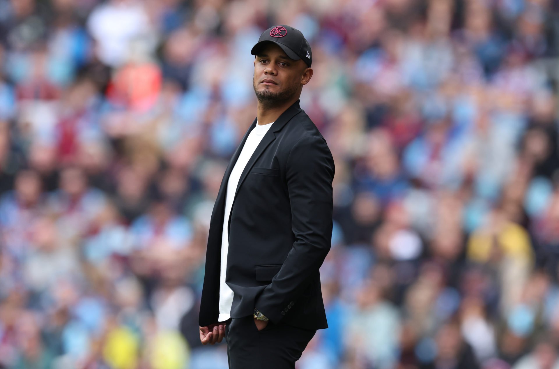 Vincent Kompany the manager of Burnley during the Sky Bet Championship between Burnley and Cardiff City at Turf Moor on May 08, 2023 in Burnley, En...