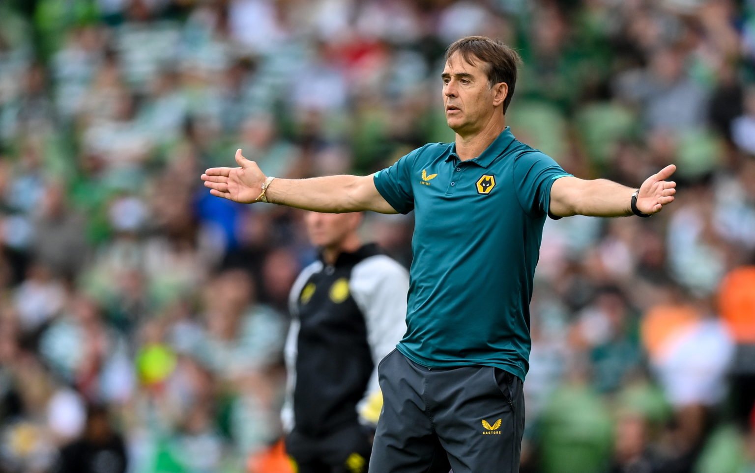 Dublin , Ireland - 29 July 2023; Wolverhampton Wanderers manager Julen Lopetegui during the pre-season friendly match between Celtic and Wolverhamp...