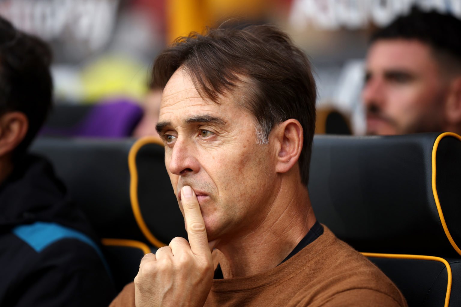 Julen Lopetegui, Manager of Wolverhampton Wanderers, looks on prior to the pre-season friendly match between Wolverhampton Wanderers and Luton Town...