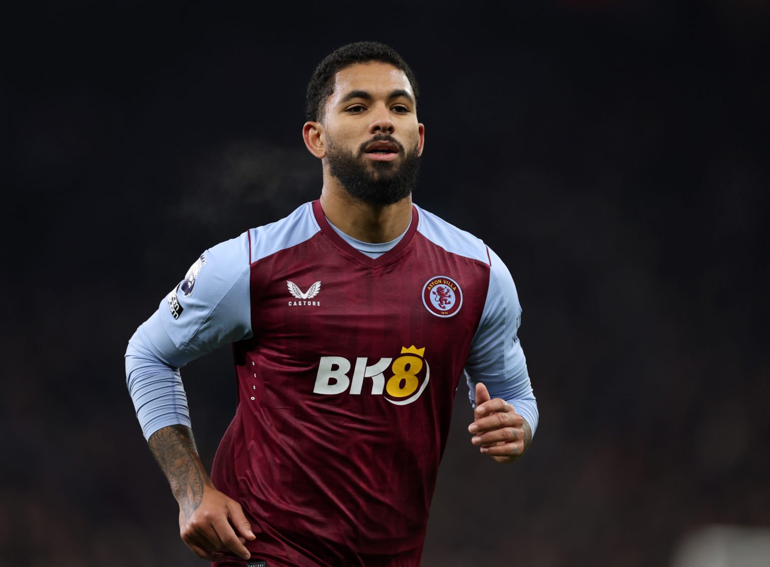 Douglas Luiz of Aston Villa during the Premier League match between Aston Villa and Manchester City at Villa Park on December 06, 2023 in Birmingha...