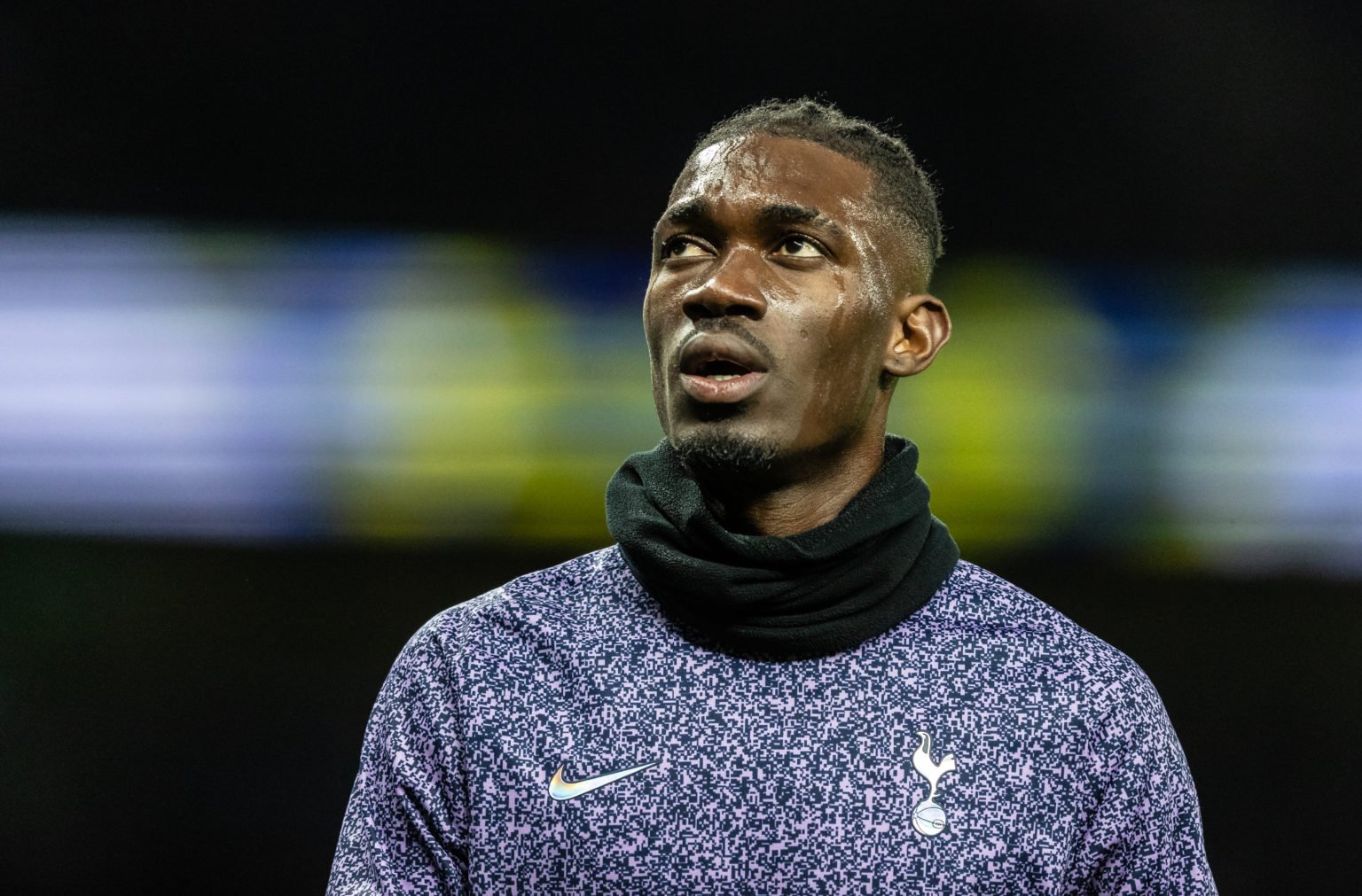 Tottenham Hotspur's Yves Bissouma looks on during the Premier League match between Tottenham Hotspur and Newcastle United at Tottenham Hotspur Stad...