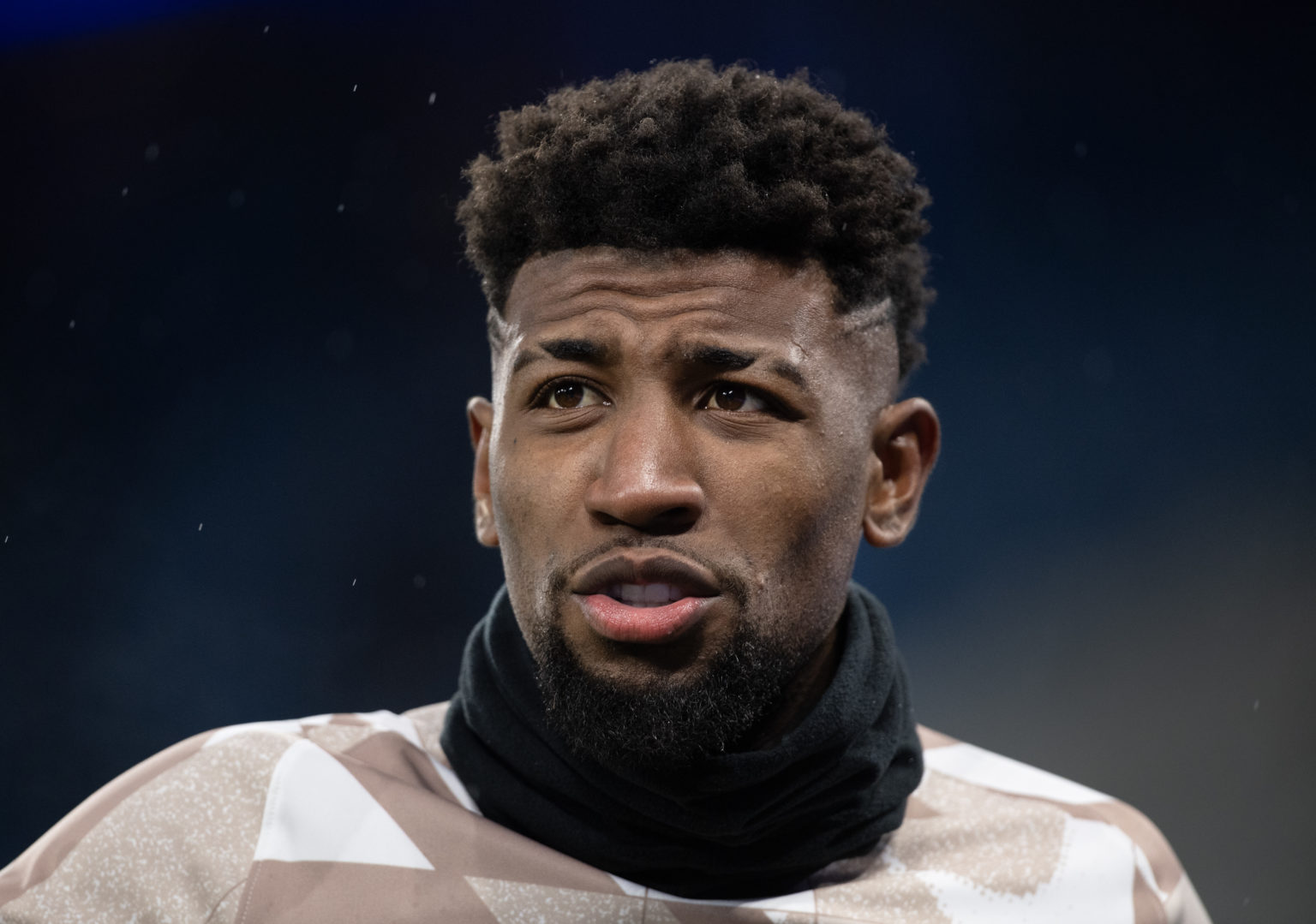 Emerson Royal of Tottenham Hotspur looks on ahead of the Premier League match between Manchester City and Tottenham Hotspur at Etihad Stadium on De...