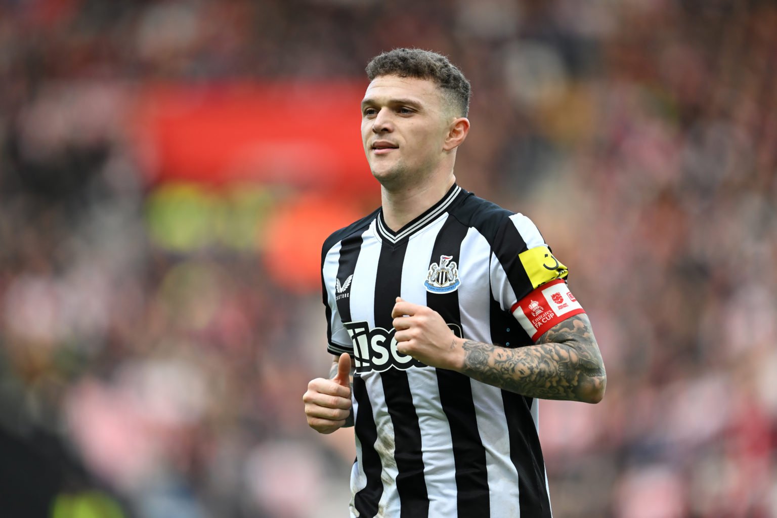 Kieran Trippier of Newcastle looks on during the Emirates FA Cup Third Round match between Sunderland and Newcastle United  at Stadium of Light on ...