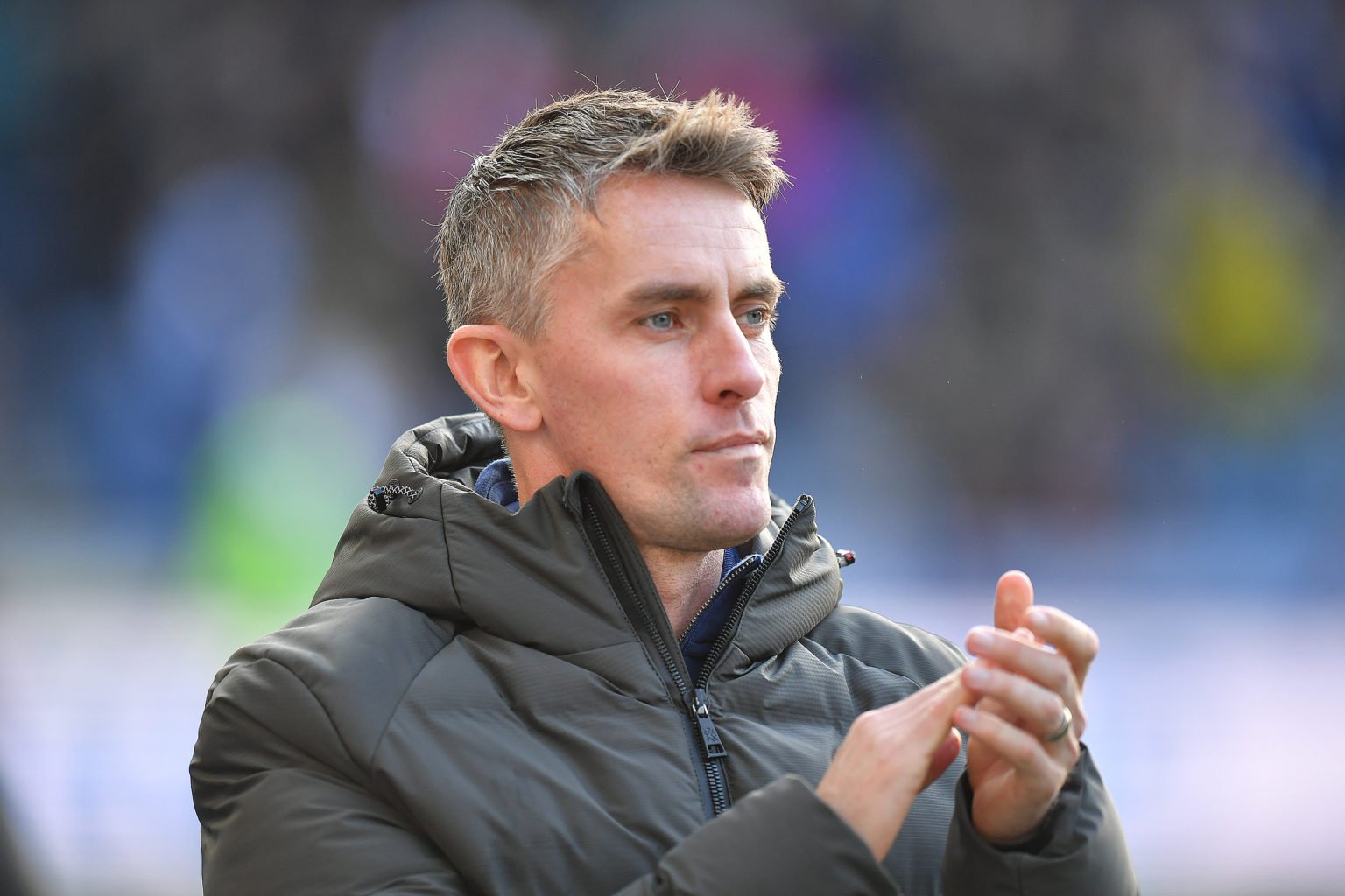 Ipswich Town's Manager Kieran McKenna during the Sky Bet Championship match between Preston North End and Ipswich Town at Deepdale on February 3, 2...