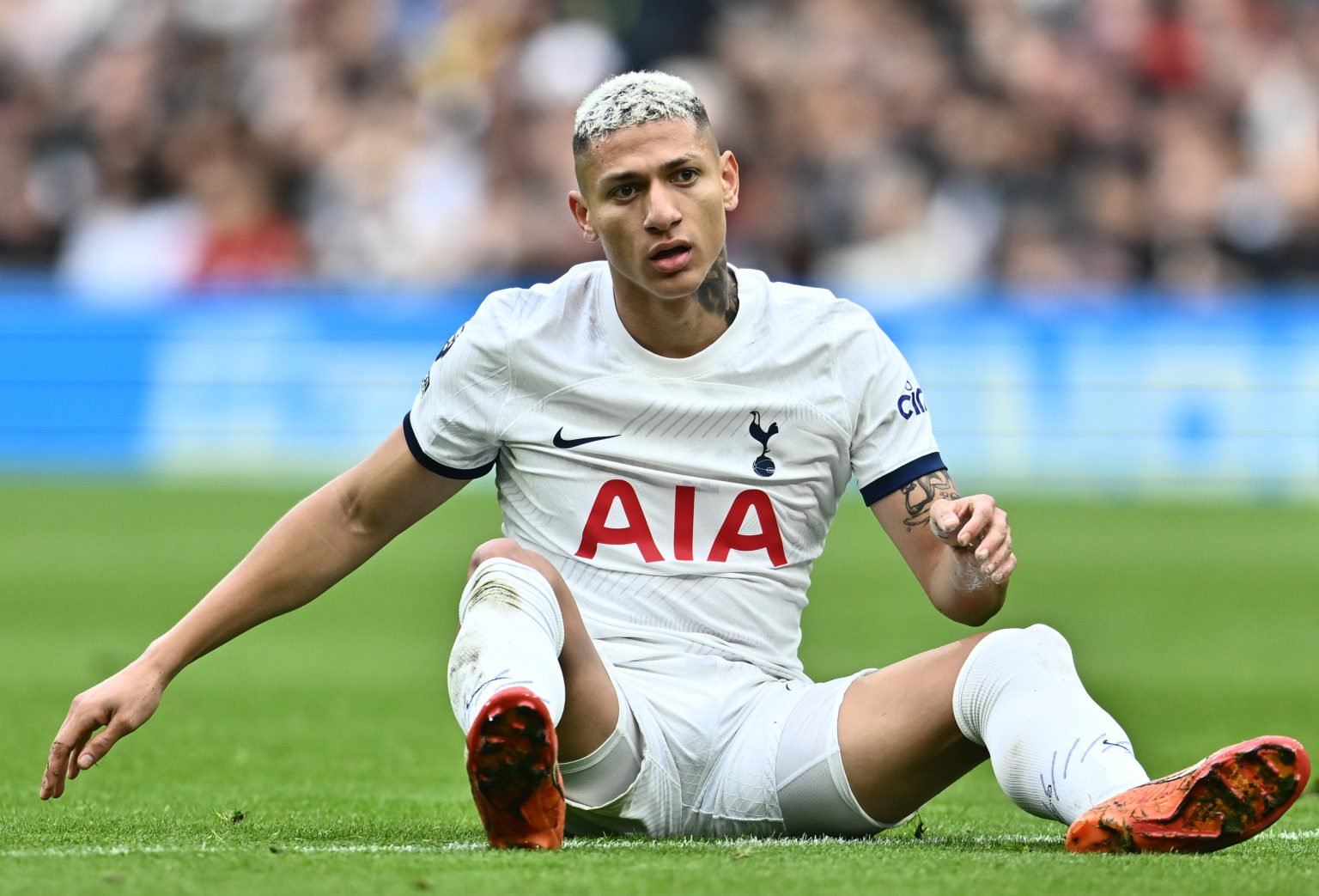 Richarlison of Tottenham Hotspur during the Premier League match between Tottenham Hotspur and Wolverhampton Wanderers at Tottenham Hotspur Stadium...