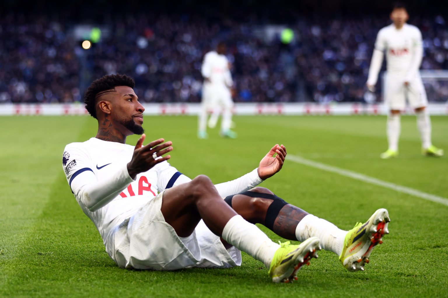 Emerson Royal of Tottenham Hotspur during the Premier League match between Tottenham Hotspur and Crystal Palace at Tottenham Hotspur Stadium on Mar...