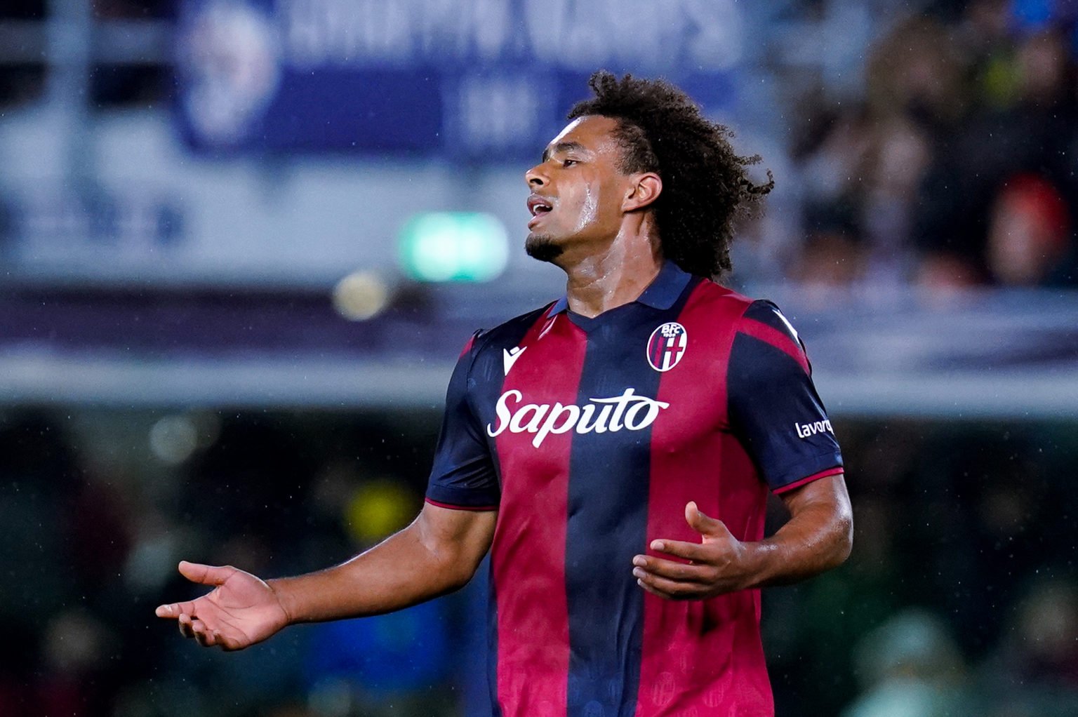 Joshua Zirkzee of Bologna FC looks dejected during the serie A TIM match between Bologna FC and FC Internazionale at Stadio Renato Dall'Ara on Marc...