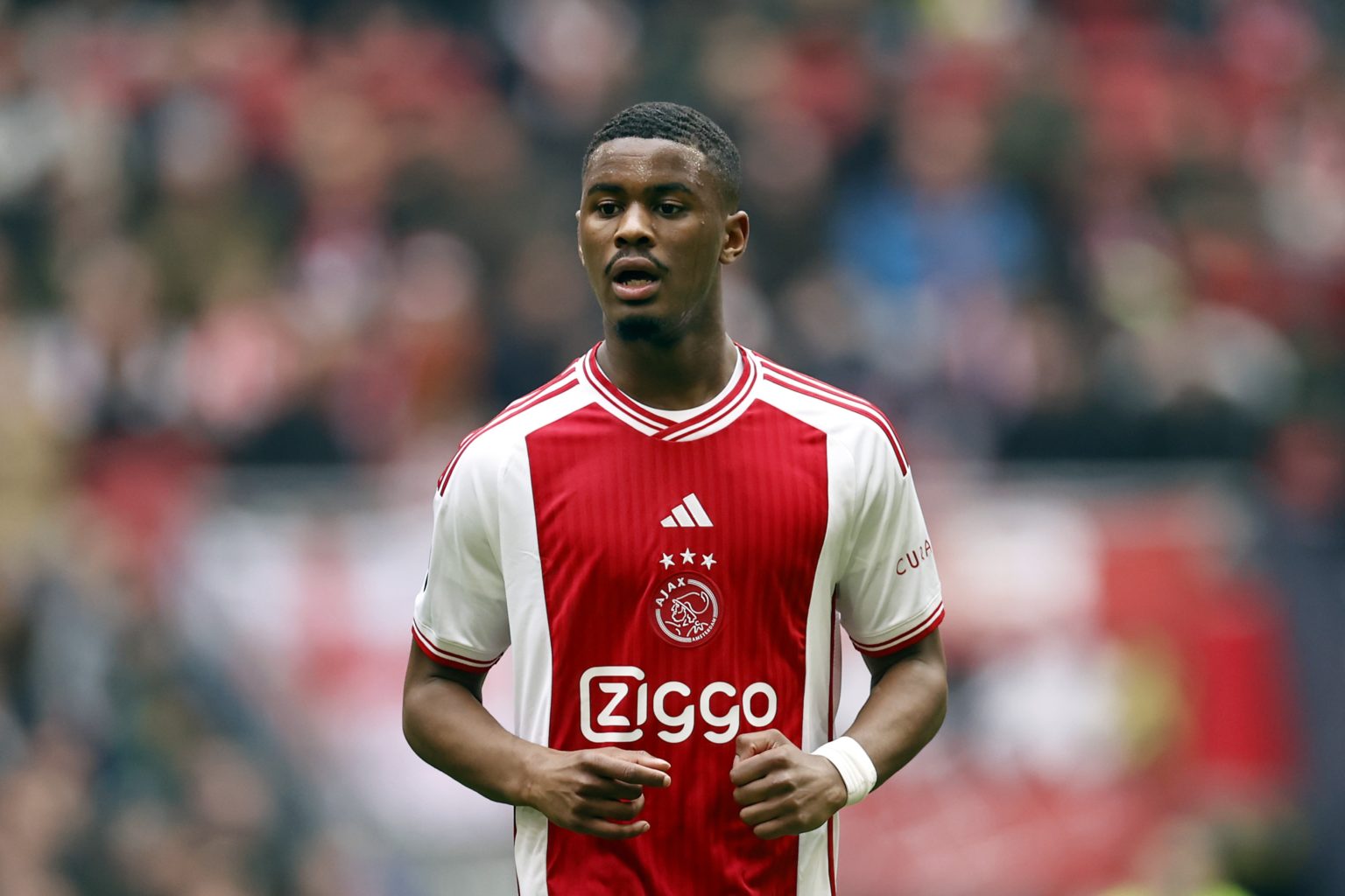 AMSTERDAM - Jorrel Hato of Ajax during the Dutch Eredivisie match between Ajax Amsterdam and Fortuna Sittard at the Johan Cruijff ArenA on March 10...