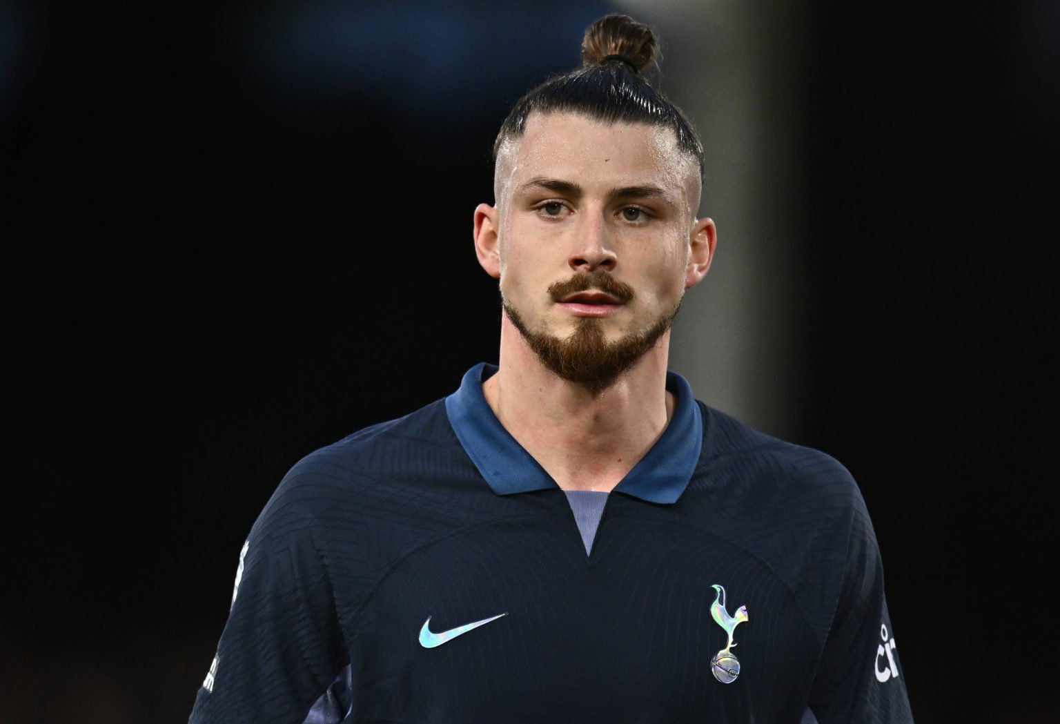 Radu Dragusin of Tottenham Hotspur looks on during the Premier League match between Fulham FC and Tottenham Hotspur at Craven Cottage on March 16, ...