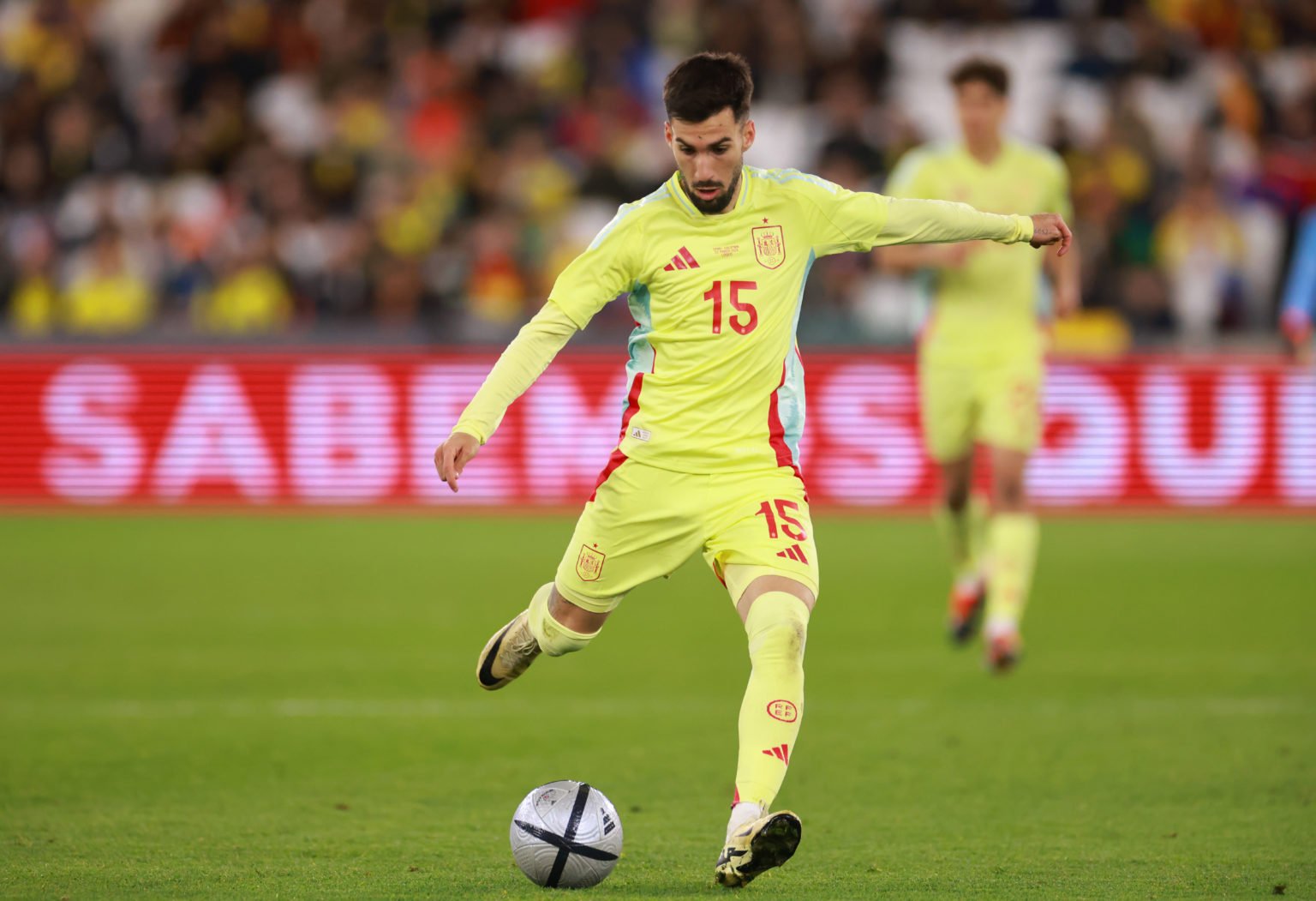 Alex Baena of Spain during the international friendly match between Spain and Colombia at London Stadium on March 22, 2024 in London, England.