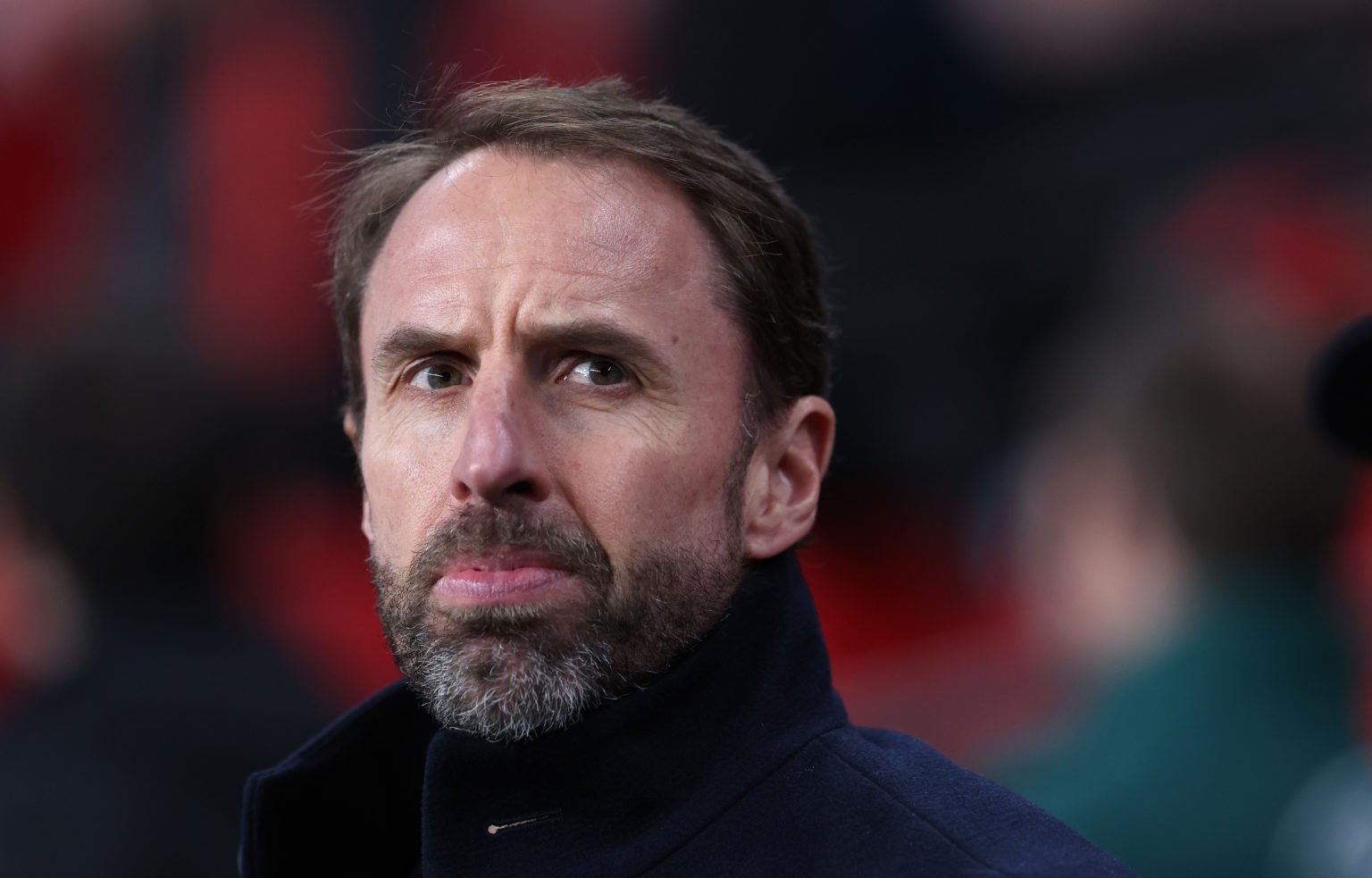 Gareth Southgate the manager of England looks on during the international friendly match between England and Belgium at Wembley Stadium on March 26...