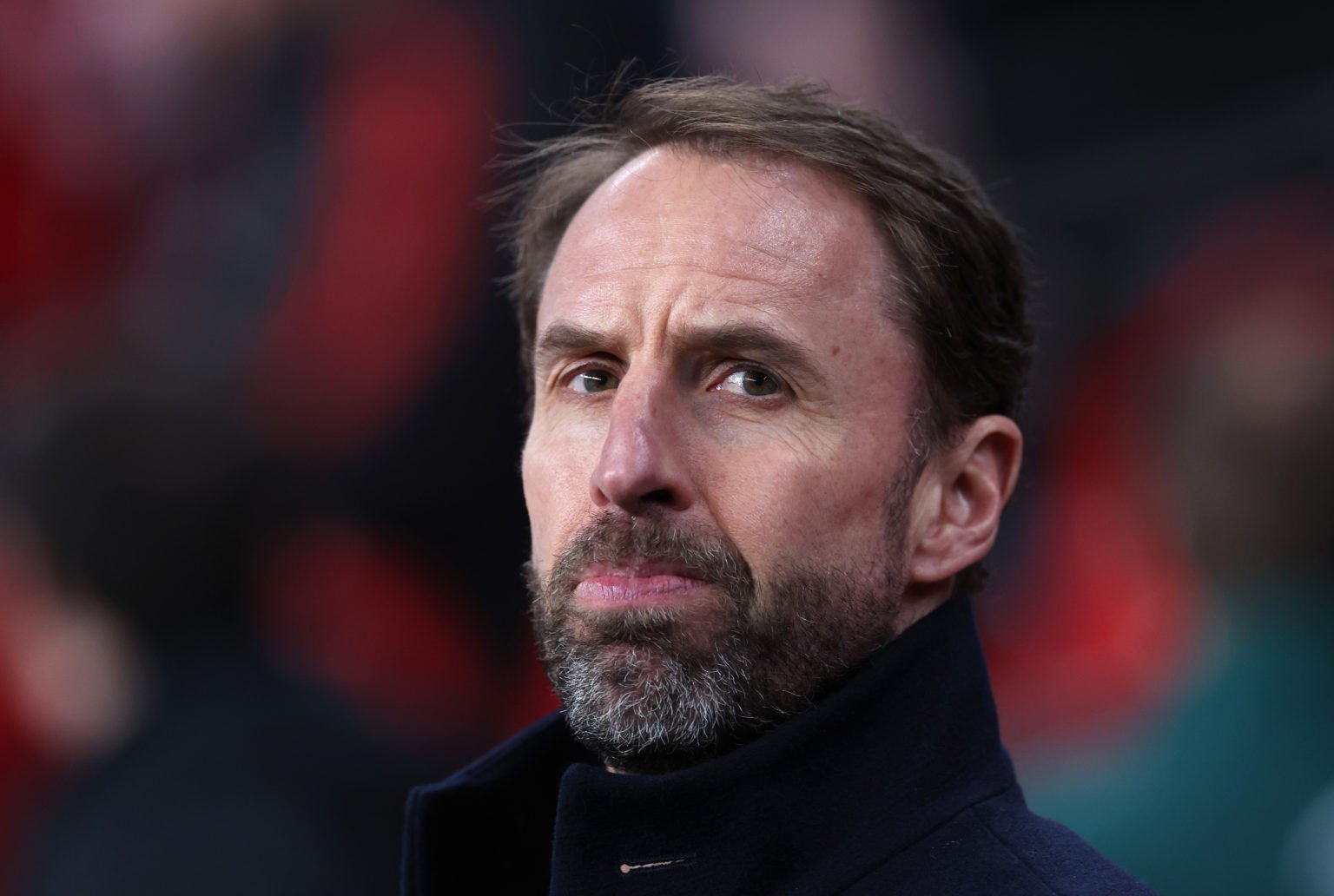 Gareth Southgate the manager of England looks on during the international friendly match between England and Belgium at Wembley Stadium on March 26...