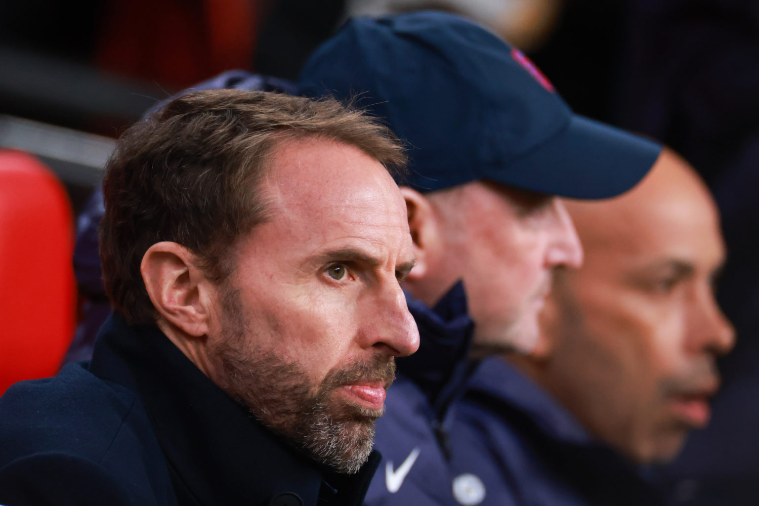 England Manager Gareth Southgate  during the international friendly match between England and Belgium at Wembley Stadium on March 26, 2024 in Londo...