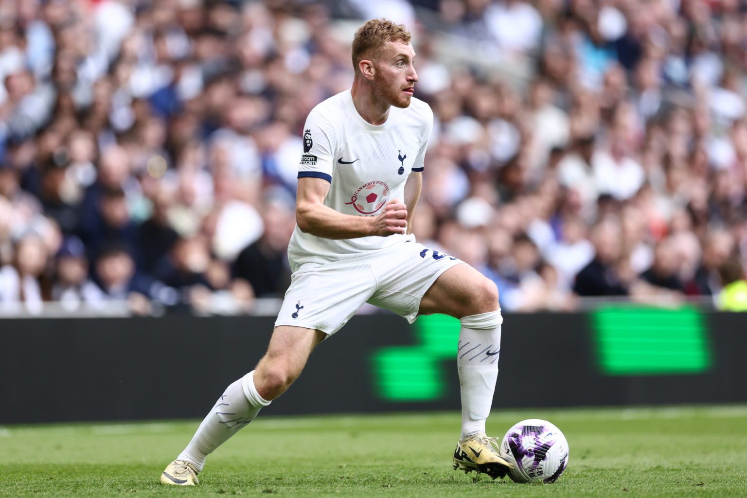 Dejan Kulusevski of Tottenham Hotspur during the Premier League match between Tottenham Hotspur and Luton Town at Tottenham Hotspur Stadium on Marc...