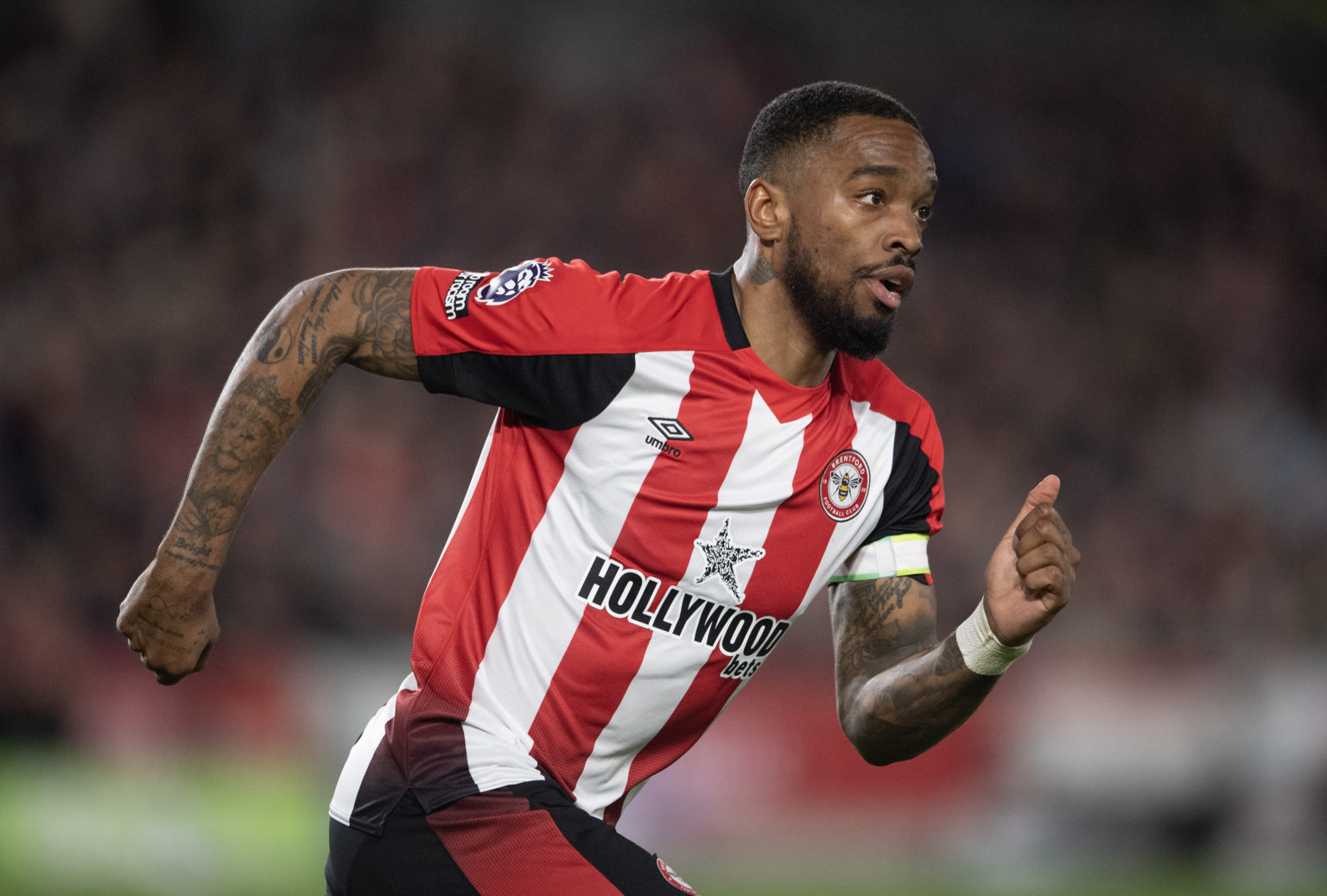 Ivan Toney of Brentford during the Premier League match between Brentford FC and Manchester United at Gtech Community Stadium on March 30, 2024 in ...