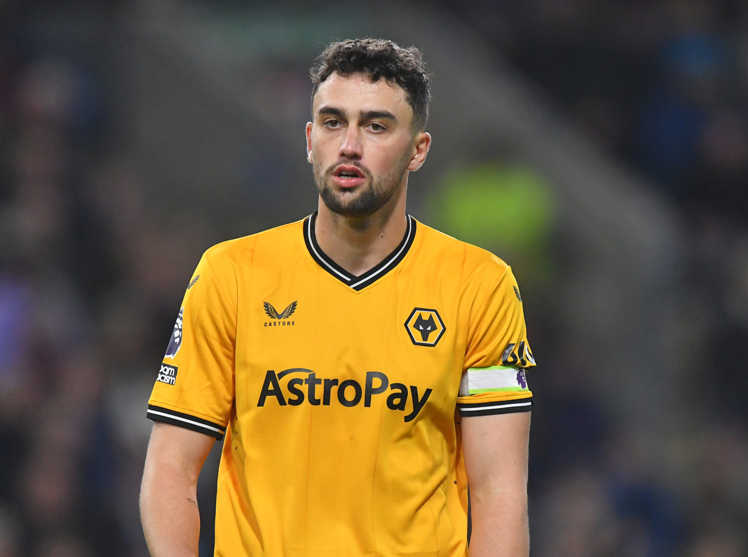 Wolverhampton Wanderers' Max Kilman during the Premier League match between Burnley FC and Wolverhampton Wanderers at Turf Moor on April 2, 2024 in...