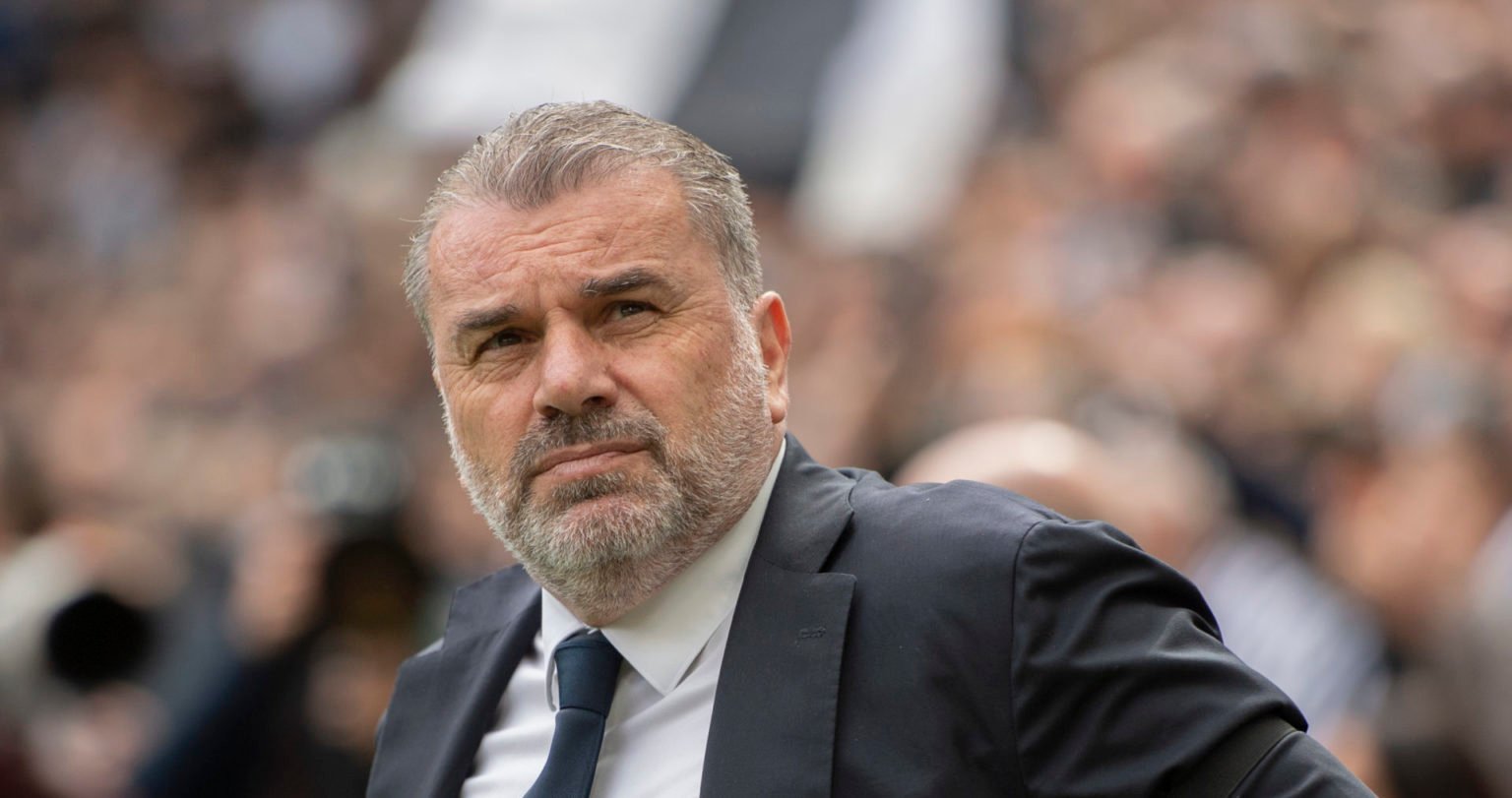 Tottenham Hotspur Manager Ange Postecoglou is watching the Premier League match between Newcastle United and Tottenham Hotspur at St. James's Park ...