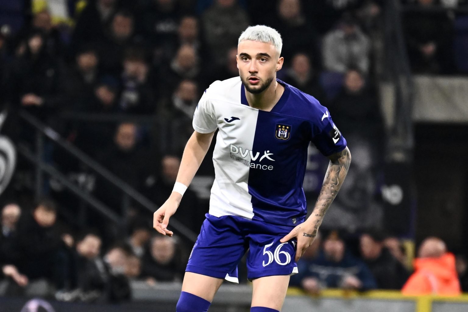 Zeno Debast of Anderlecht pictured during a football game between RSC Anderlecht and Royal Antwerp FC on match day 1 of the champions play-offs in ...