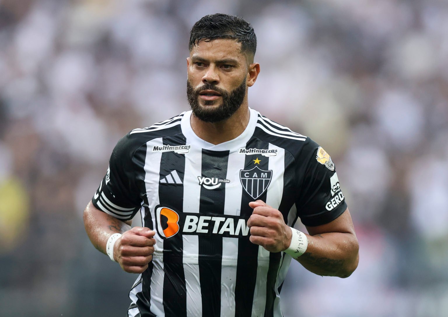 Hulk of Atletico MG looks on during a match between Corinthians and Atletico MG as part of Brasileirao Series A at Neo Quimica Arena on April 14, 2...