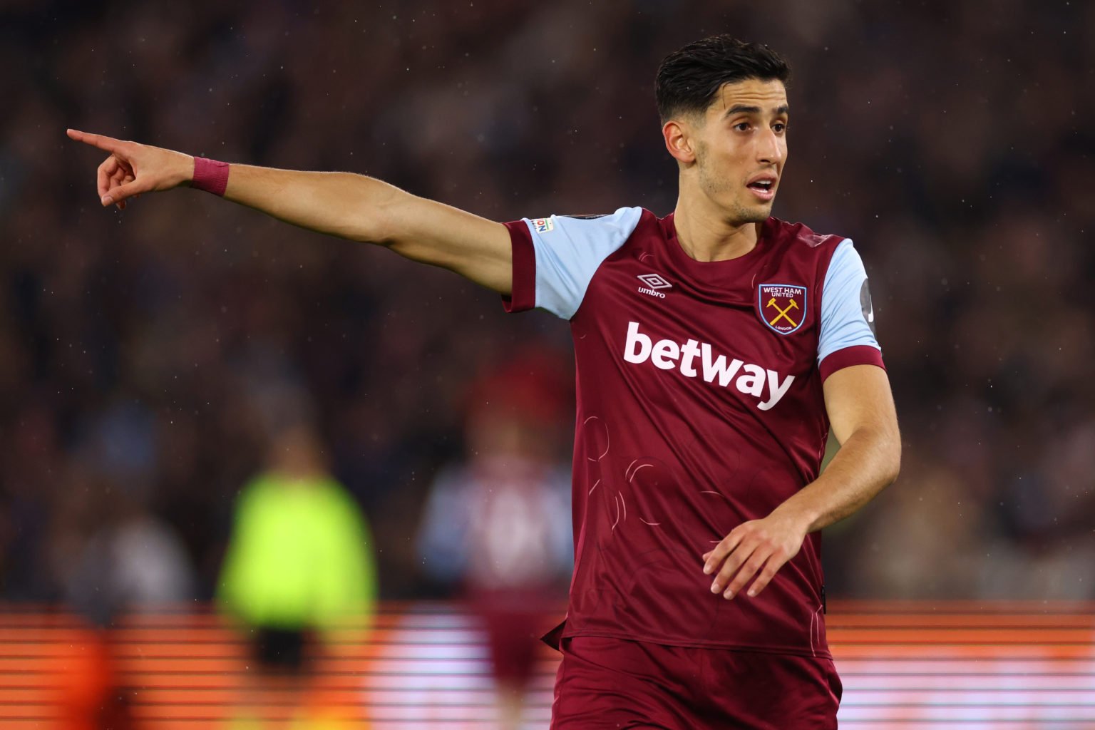 Nayef Aguerd of West Ham United during the UEFA Europa League 2023/24 Quarter-Final second leg match between West Ham United FC and Bayer 04 Leverk...