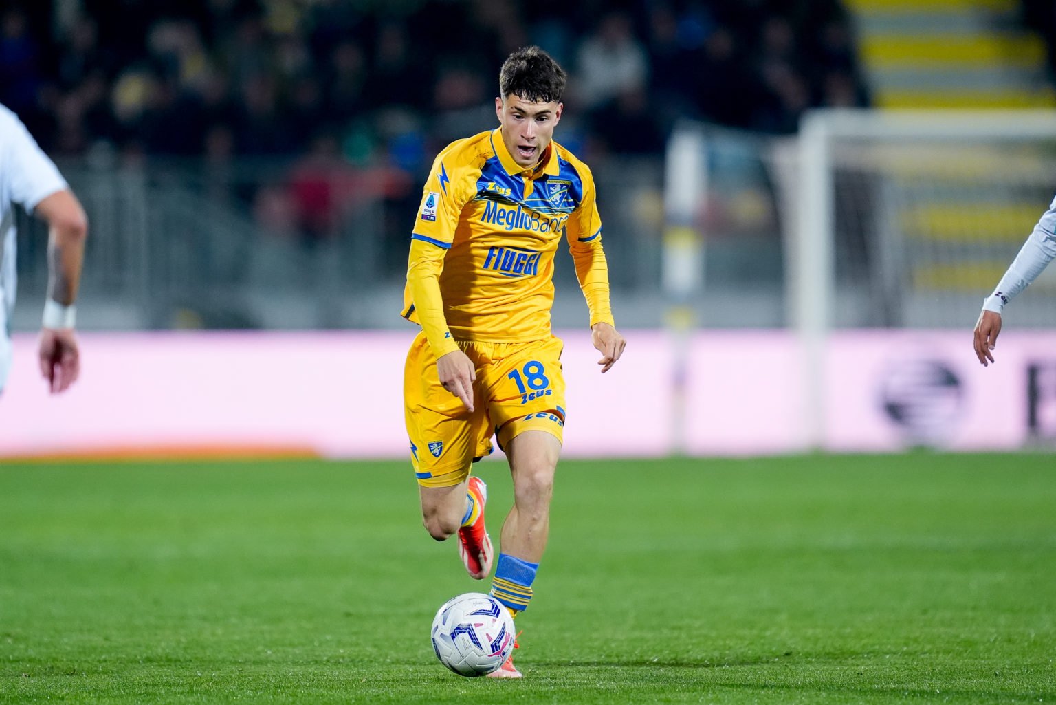 Matias Soule' of Frosinone Calcio during the Serie A TIM match between Frosinone Calcio and US Salernitana at Stadio Benito Stirpe on April 26, 202...