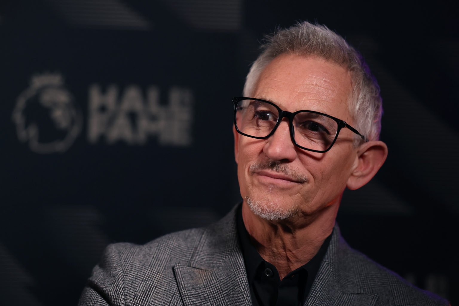 Gary Lineker looks on during the Premier League Hall of Fame 2024 Inductions event at HERE at Outernet on April 23, 2024 in London, England.