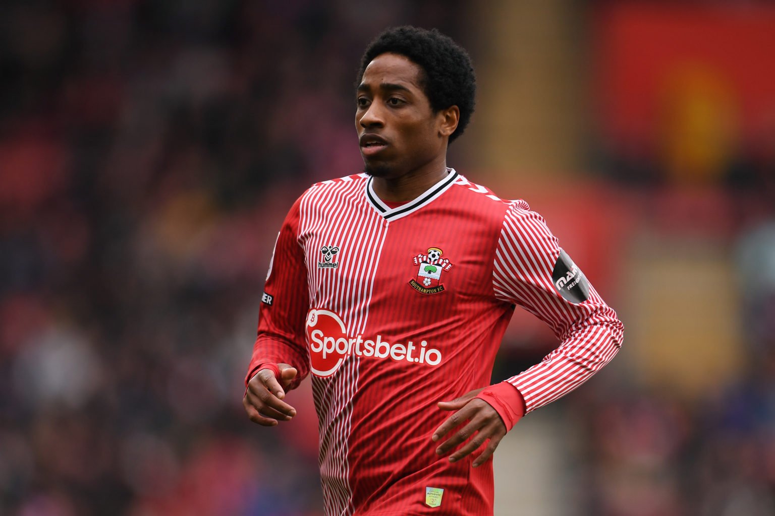 Kyle Walker-Peters of Southampton looks on during the Sky Bet Championship match between Southampton FC and Stoke City at St. Mary's Stadium on Apr...