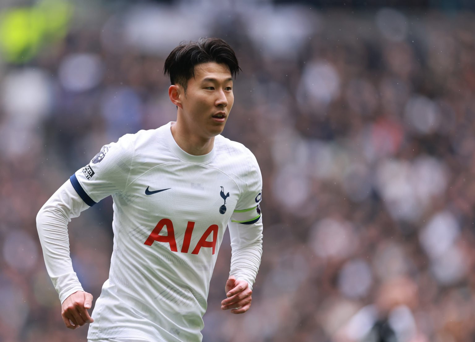 Son Heung-Min of Tottenham Hotspur  during the Premier League match between Tottenham Hotspur and Arsenal FC at Tottenham Hotspur Stadium on April ...