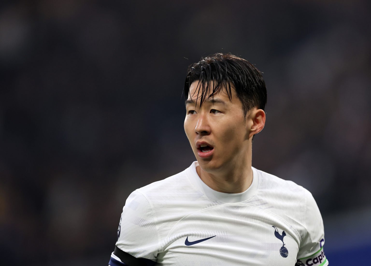 Son Heung-Min of Tottenham Hotspur  during the Premier League match between Chelsea FC and Tottenham Hotspur at Stamford Bridge on May 2, 2024 in L...