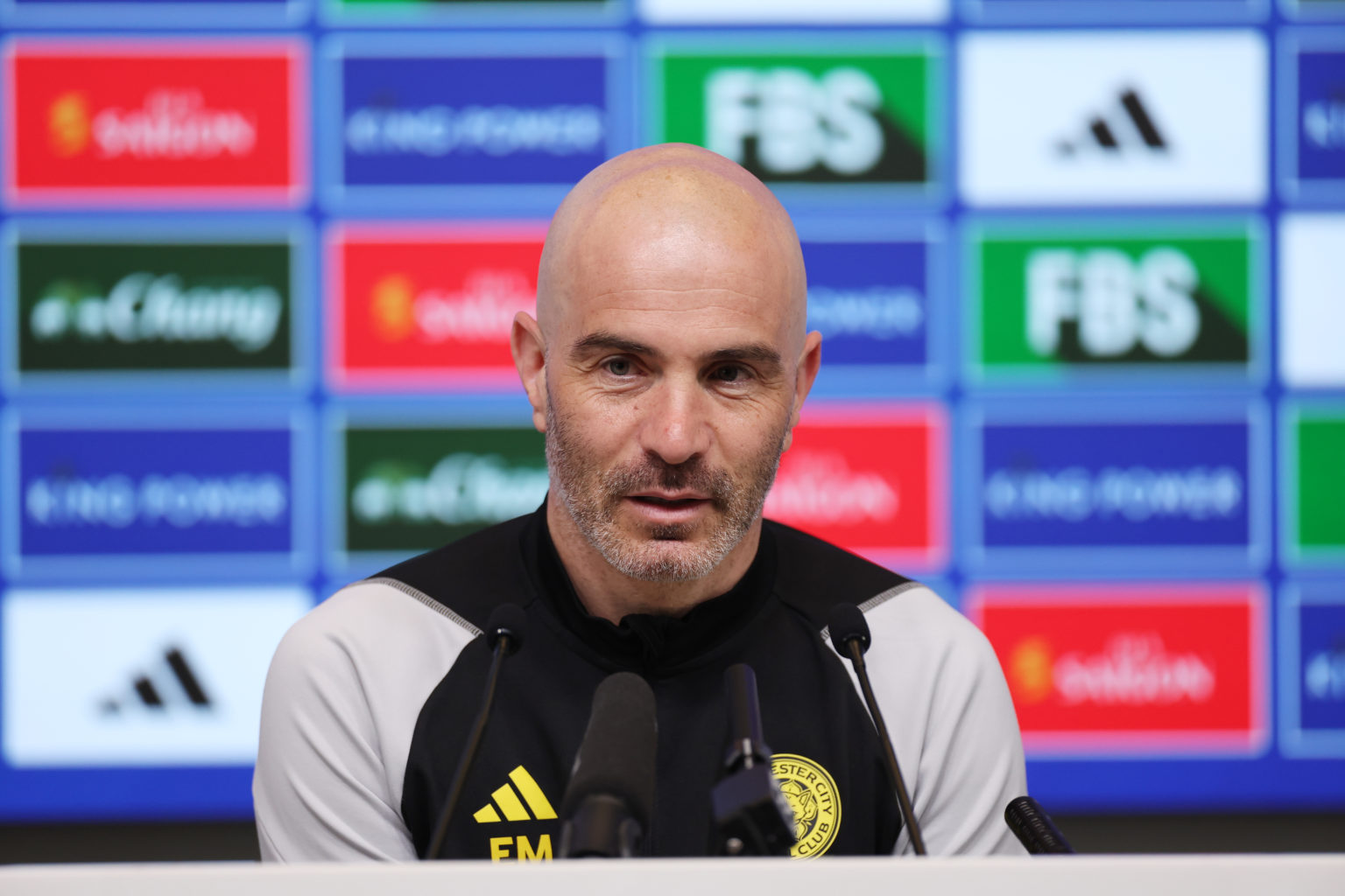 Leicester City Manager Enzo Maresca during the Leicester City press conference at Leicester City Training Ground, Seagrave on May 03, 2024 in Leice...