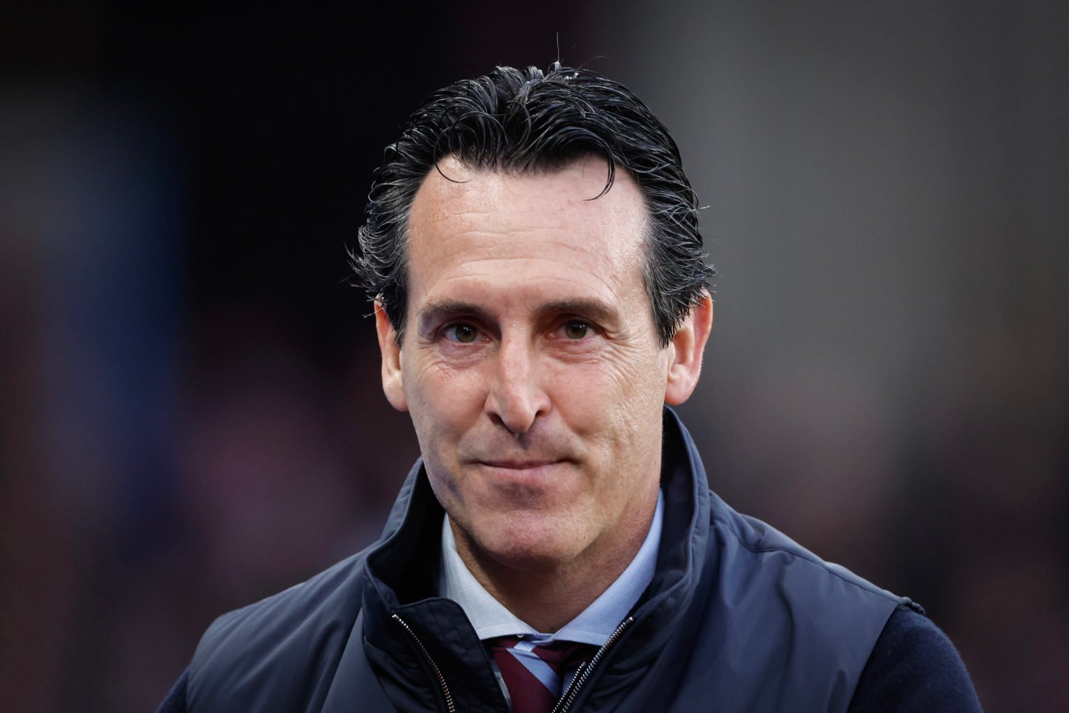 Unai Emery the head coach / manager of Aston Villa during the UEFA Europa Conference League 2023/24 Semi-Final first leg match between Aston Villa ...