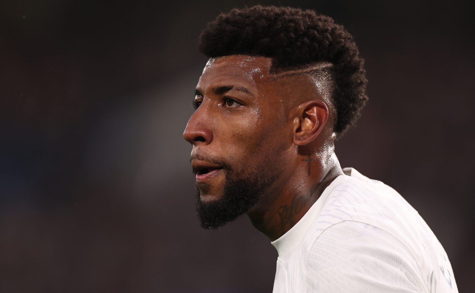 Emerson Royal of Tottenham Hotspur reacts during the Premier League match between Chelsea FC and Tottenham Hotspur at Stamford Bridge on May 02, 20...