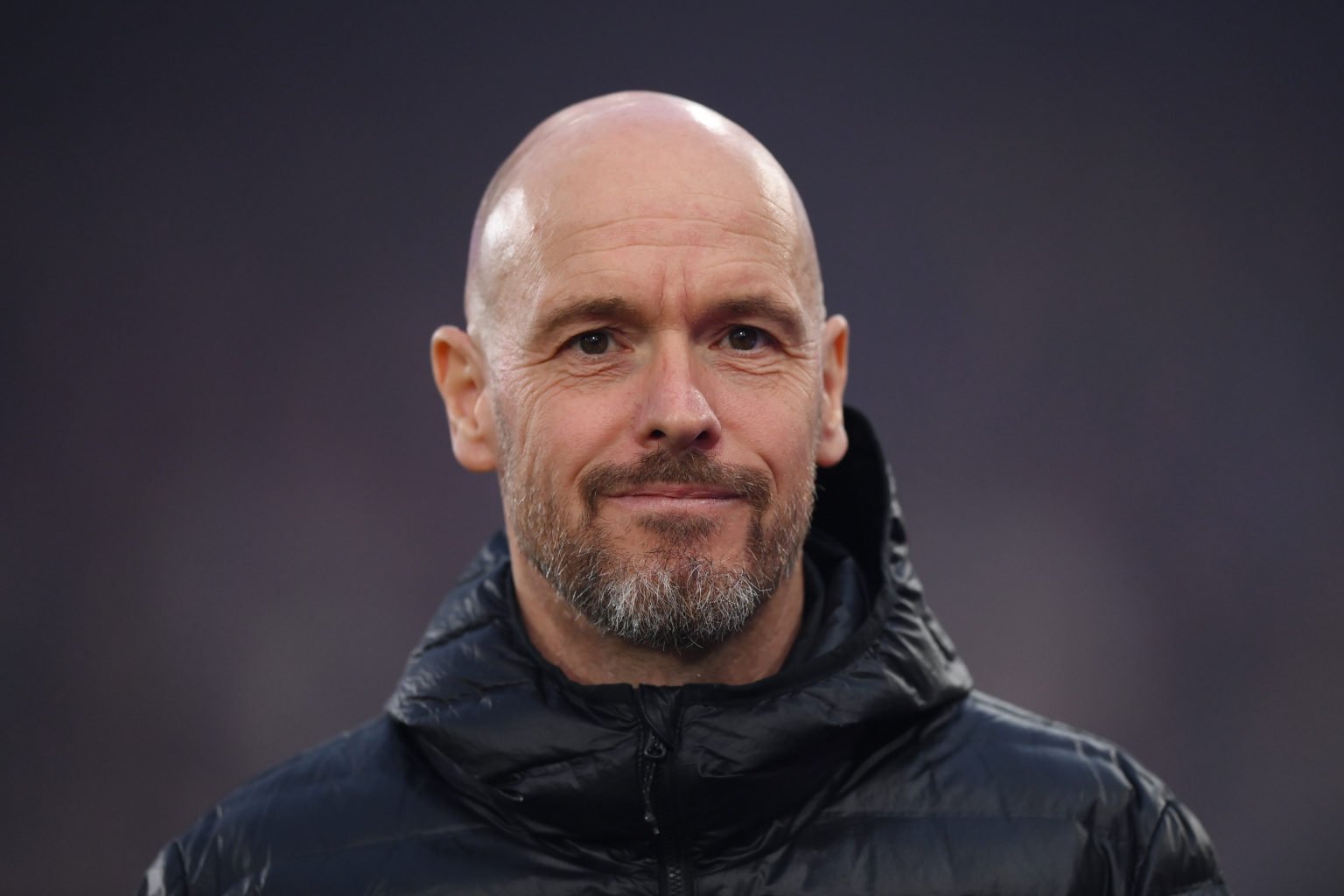 Erik ten Hag, Manager of Manchester United, looks on prior to the Premier League match between Crystal Palace and Manchester United at Selhurst Par...