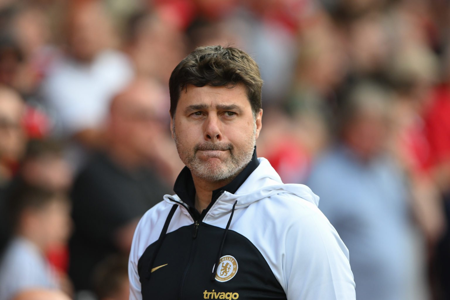 Mauricio Pochettino is managing Chelsea during the Premier League match between Nottingham Forest and Chelsea at the City Ground in Nottingham, Eng...