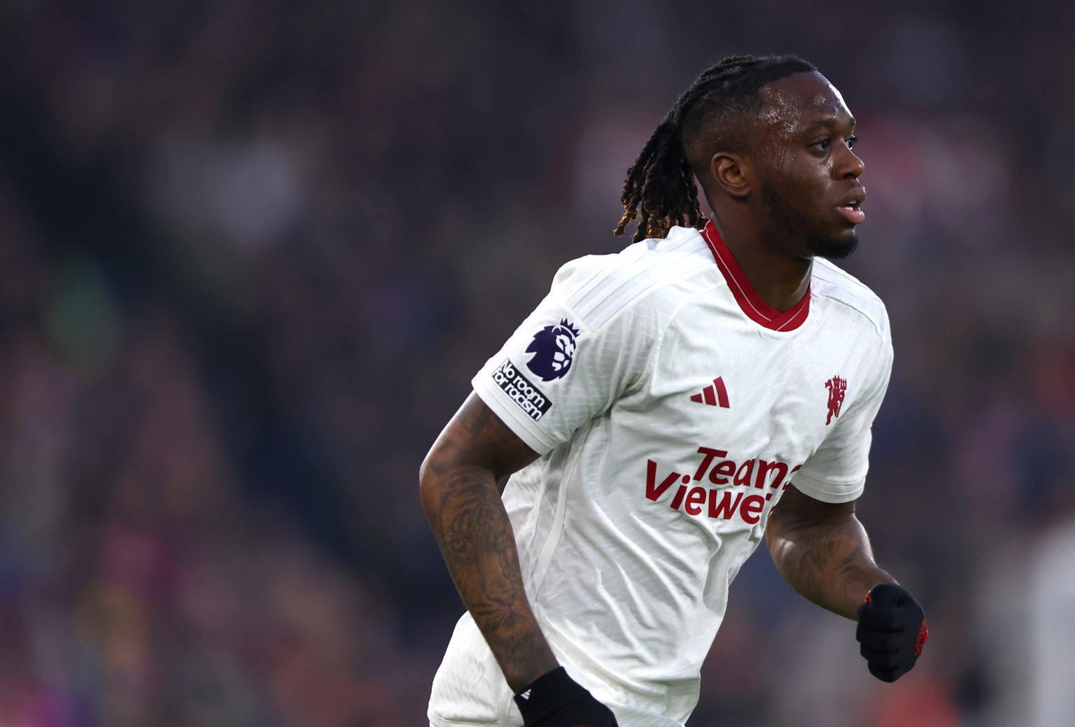 Aaron Wan Bissaka of Manchester United   during the Premier League match between Crystal Palace and Manchester United at Selhurst Park on May 06, 2...